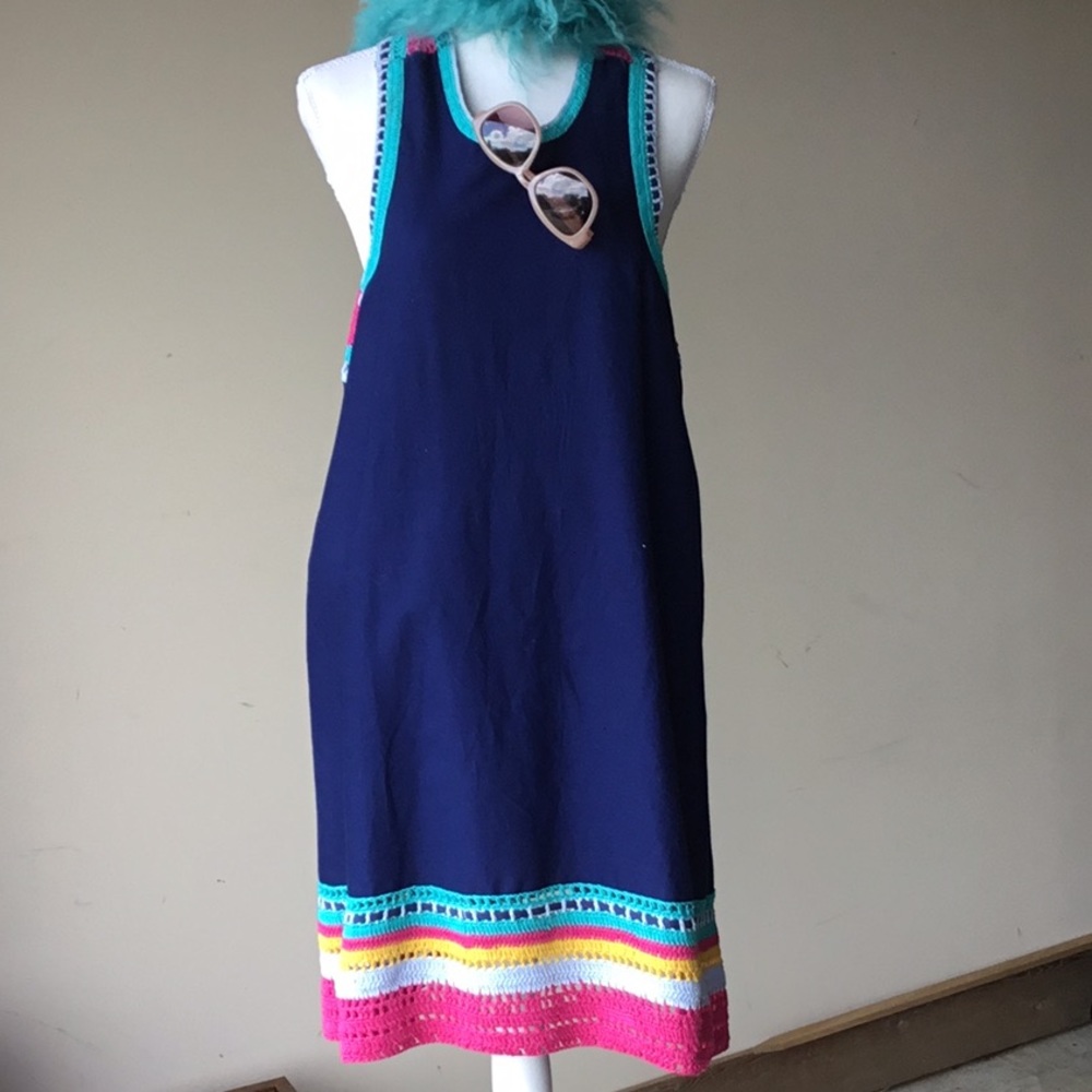 Sundress w/crochet on the bottom and back of dress